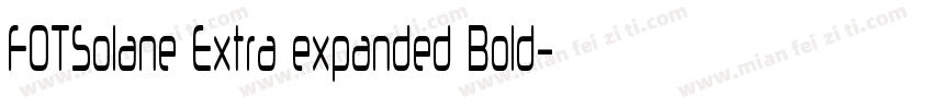 FOTSolane Extra expanded Bold字体转换